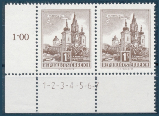 Briefmarke mit Symbolzahl(en)